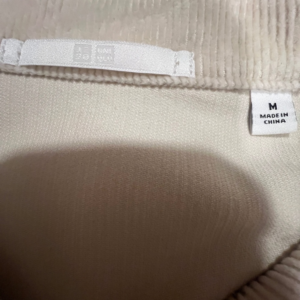Uniqlo Women’s Off White/Cream Corduroy Trucker Jacket- Size M - Picture 5 of 7